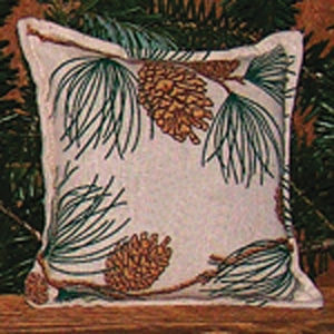 Pine Cone Pillow - 6" x 6"