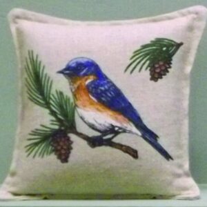 Bluebird Pillow - 6" x 6"