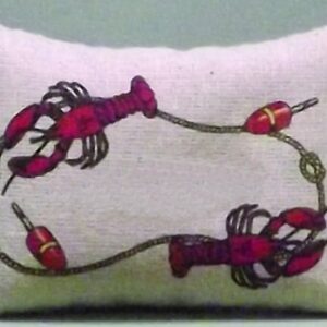 Lobster with Buoys Pillow  3" x 5"