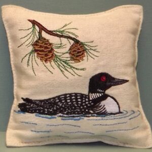 Embroidered Loon - 4" x 4"