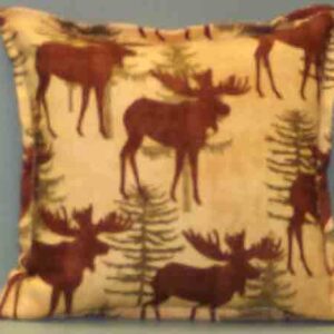 Moose with trees pillow
