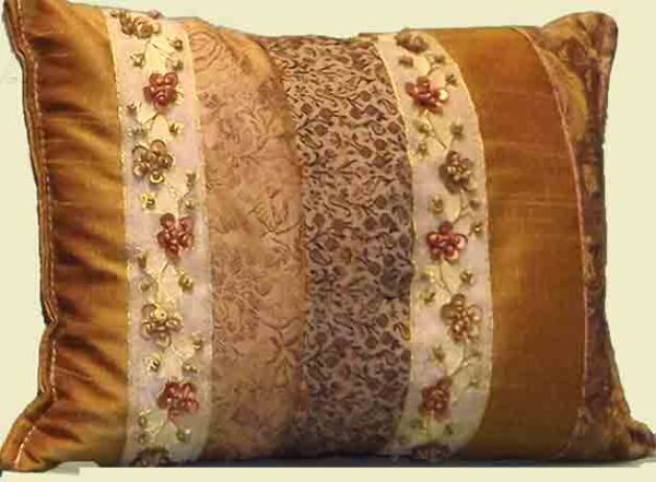 Brown Silk sachet pillow