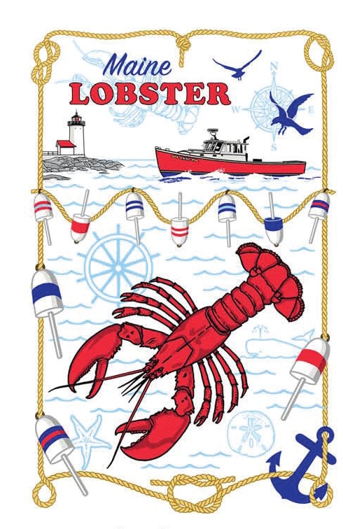 Lobster design Dish Towel