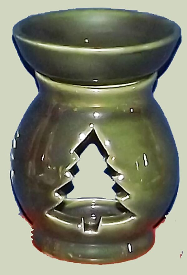 Tree Ceramic Oil burner w/ 2 oz. oil & tea lite
