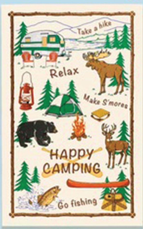 JTEC Camping Dish Towels, Camper RV Dish Towel, Camping Dish Cloth. Vintage  Camper Decor - Camper Accessories- Kitchen Towel Linen with Funny Sayings