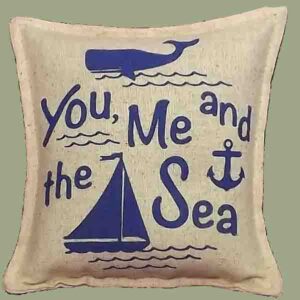 You/Me and the Sea pillow