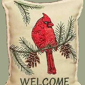 Cardinal Welcome Pillow