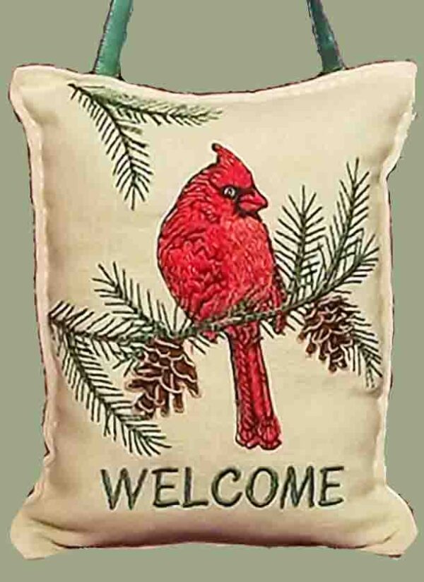 Cardinal Welcome Pillow