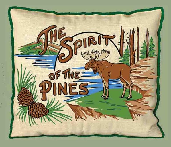 Spirit of the pines image pillow