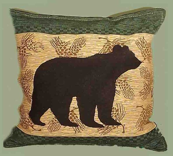 Bear Silhouette tapestry pillow
