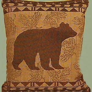 Small bear tapestry pillow